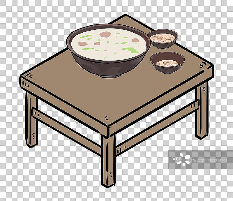 桌子上有食物的等距视角图片素材