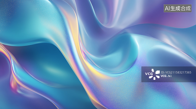 【AI数字艺术】全息流光动态界面图片素材