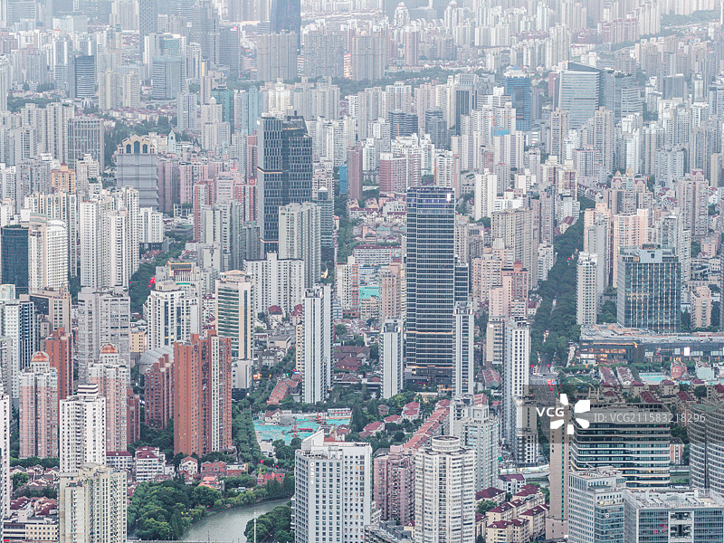上海房地产楼房高楼大厦物业楼宇大楼密集耸立林立拥挤密度图片素材