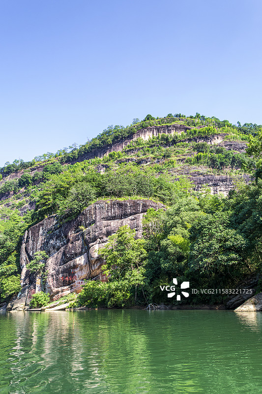 武夷山九曲溪一曲石刻图片素材