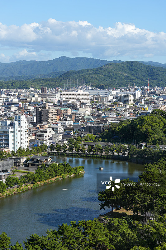 日本 关西地区 和歌山市 和歌山城 护城河图片素材