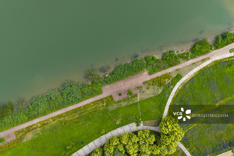 河北省石家庄市滹沱河生态旅游区航拍图片图片素材