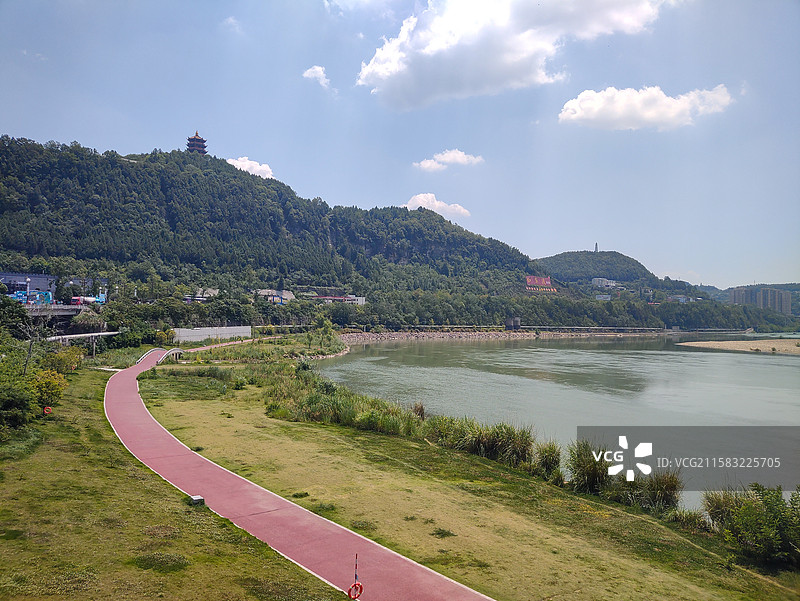 苍溪县嘉陵江红军渡风光图片素材