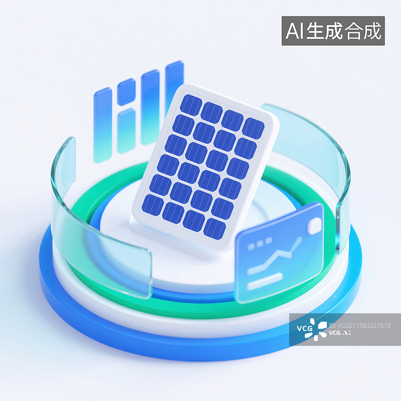 【AI数字艺术】3D金融图标插画图片素材