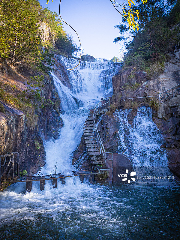 浙江台州天台山大瀑布5A景区图片素材
