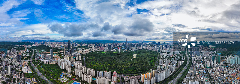 深圳城市全景图图片素材
