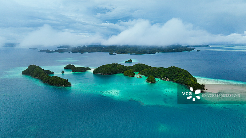 帕劳群岛海景海洋海滩风光航拍高清图图片素材