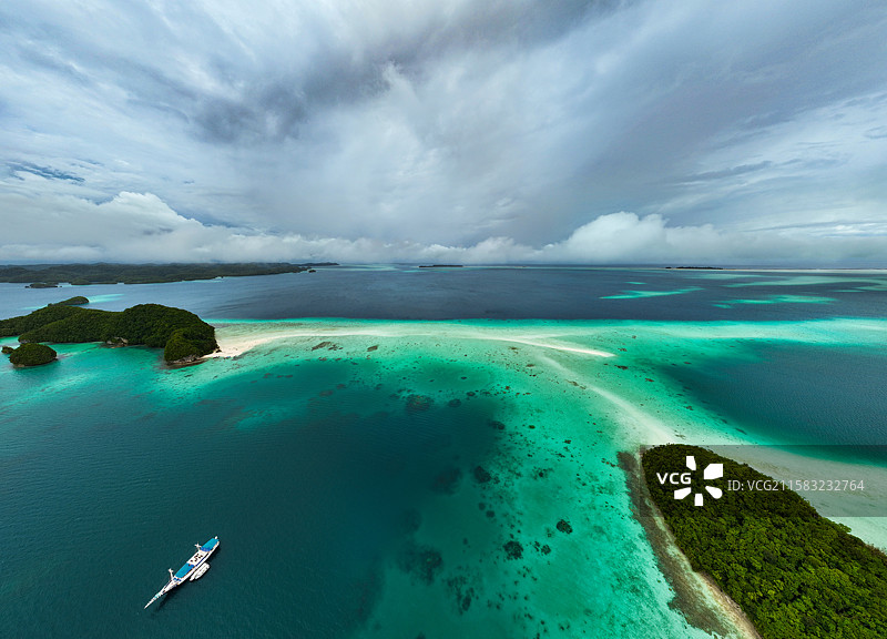 帕劳群岛海景海洋海滩风光航拍高清图图片素材
