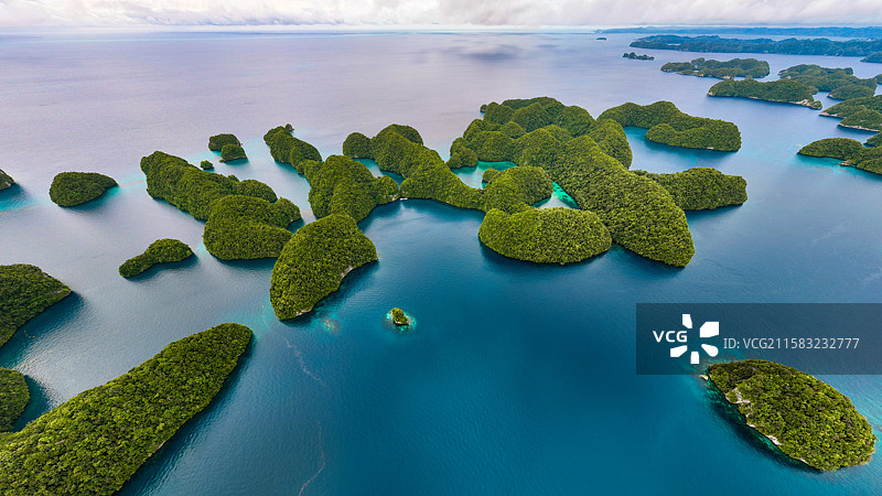 帕劳群岛海景海洋海滩风光航拍高清图图片素材