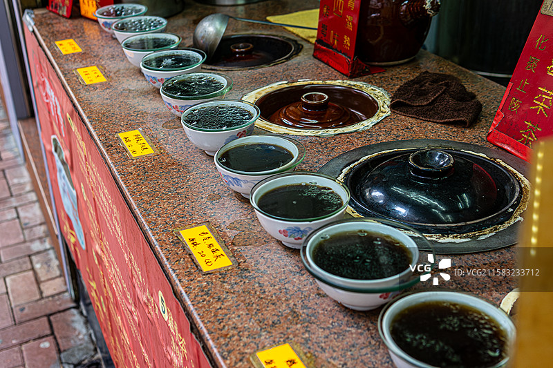 香港街头凉茶铺图片素材