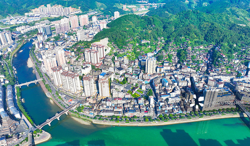 贵州锦屏县城夏日景色图片素材