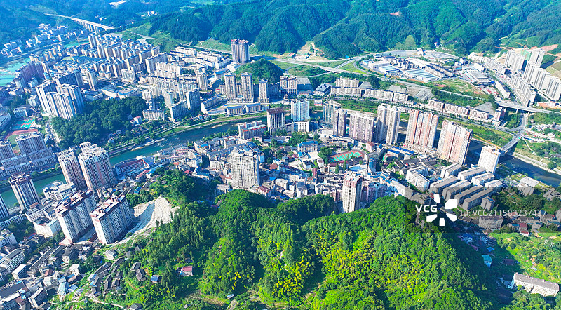 贵州锦屏县城夏日景色图片素材