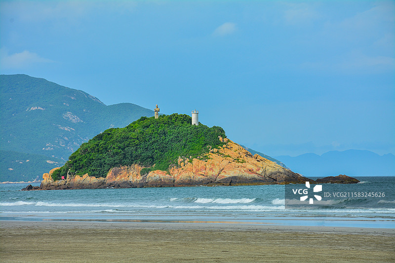 江门台山上川岛飞沙滩图片素材
