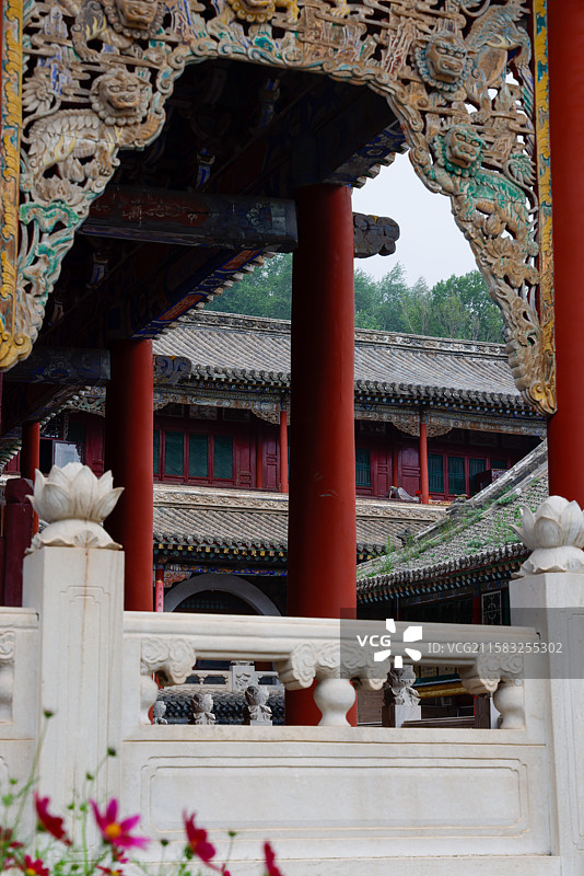 五台山金阁寺建筑群美景摄影组图图片素材