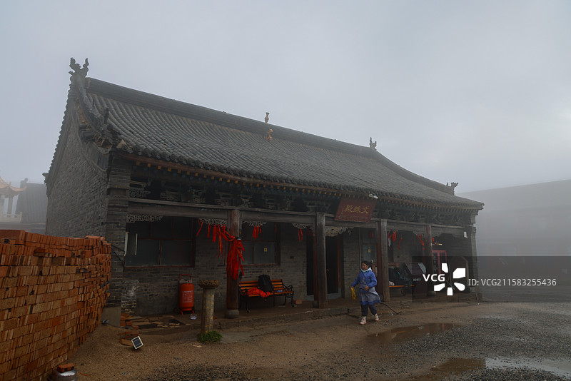 五台山西台法雷寺美景图片素材