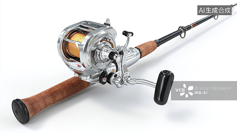【AI数字艺术】钓鱼竿海钓装备精选图片素材