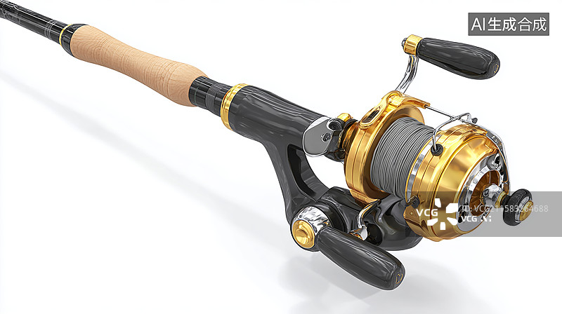 【AI数字艺术】钓鱼竿海钓装备精选图片素材