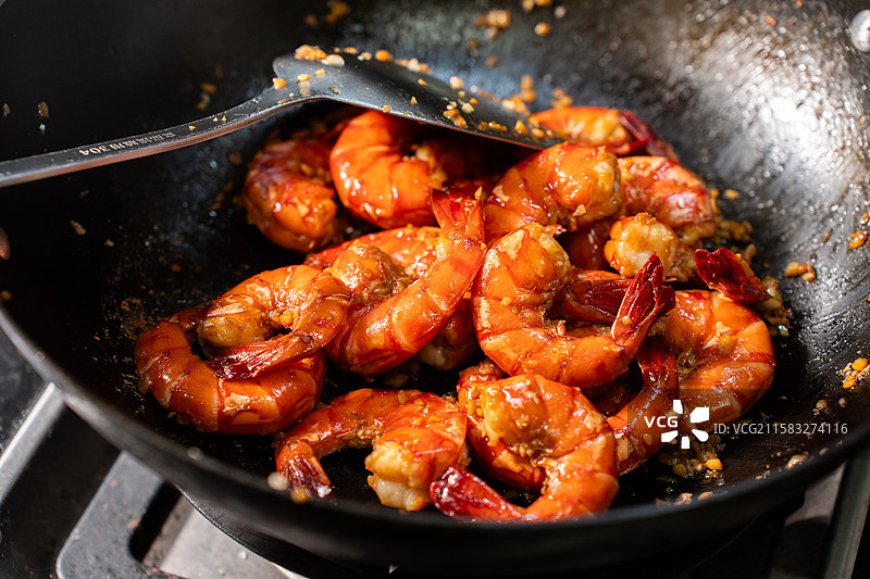 蒜炒大虾图片素材