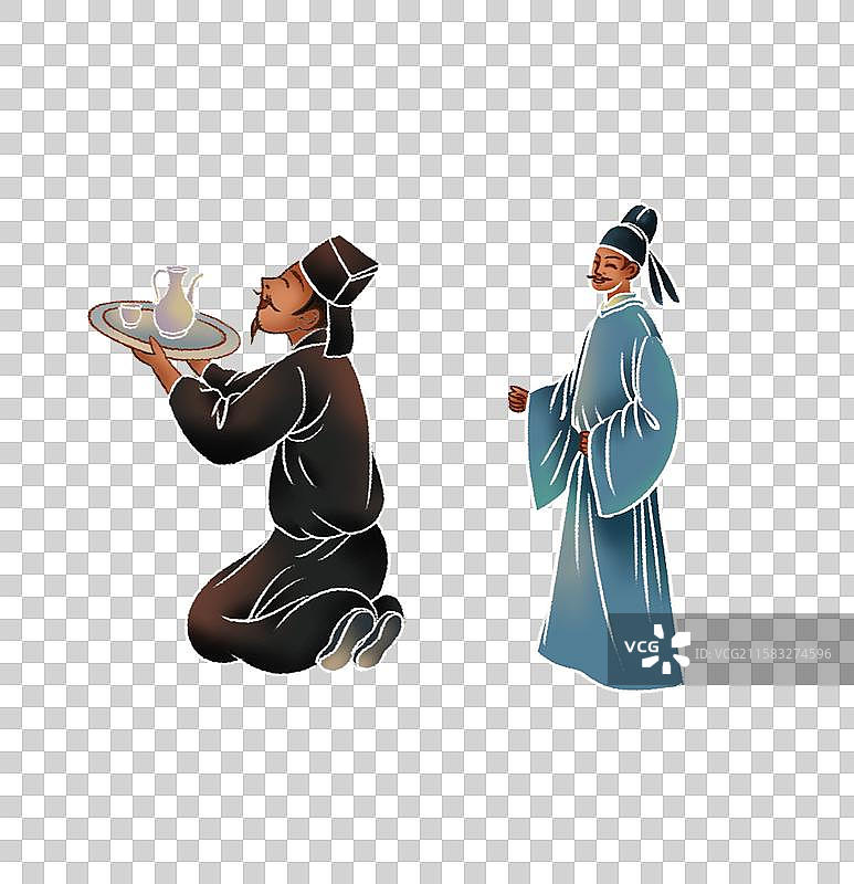 李白古代诗人汉服喝酒古代人物免抠元素图片素材