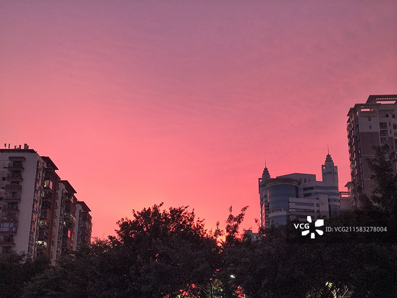 深圳的美丽晚霞图片素材