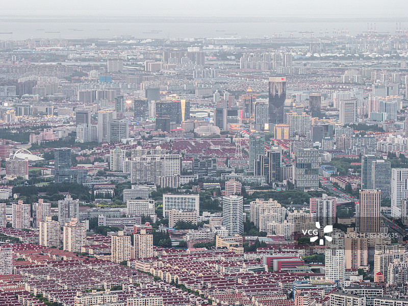 上海房地产楼房高楼大厦物业楼宇大楼密集耸立林立拥挤密度图片素材