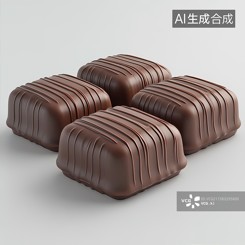 【AI数字艺术】卡通风格巧克力主题图标插图背景图片素材