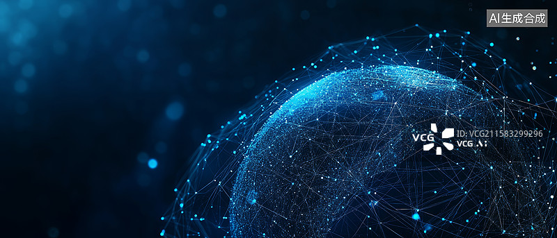 【AI数字艺术】地球科技网络图图片素材