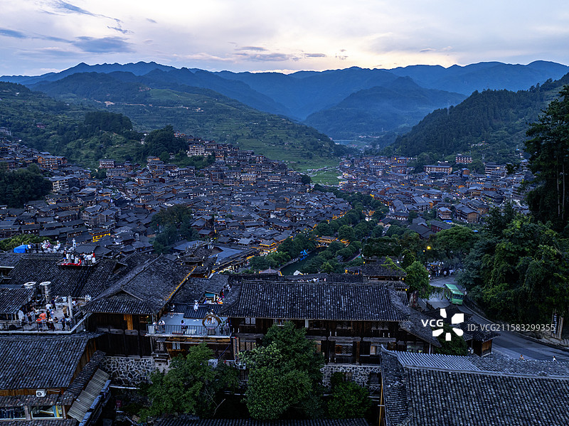 贵州黔东南西江千户苗寨图片素材