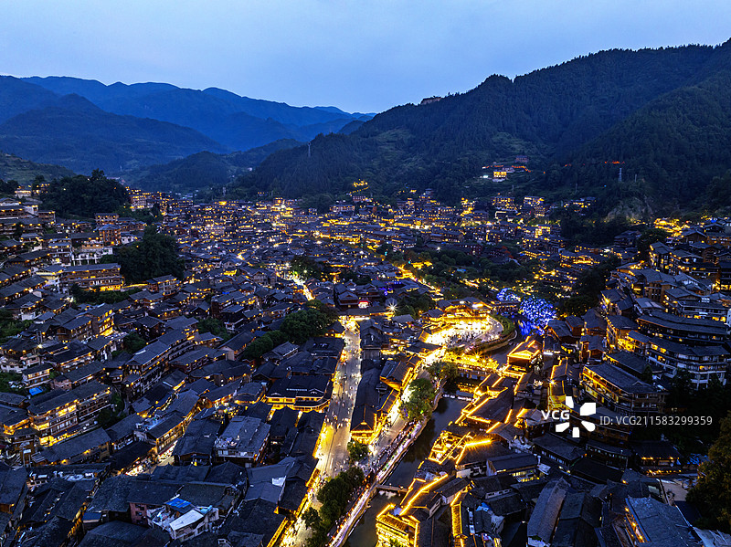 贵州黔东南西江千户苗寨图片素材