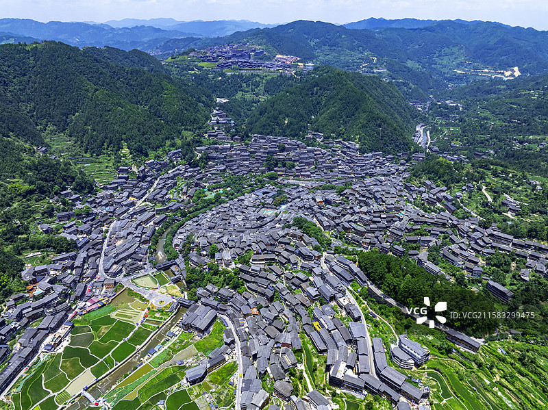 贵州黔东南西江千户苗寨图片素材