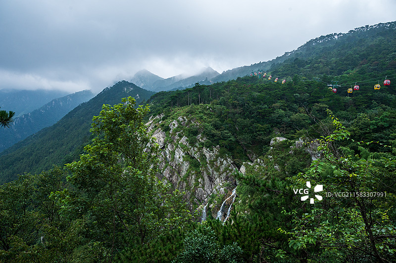 庐山大口瀑布山景图片素材