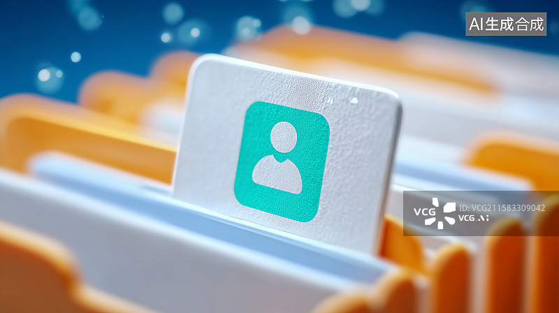 【AI数字艺术】办公室档案盒中的员工个人信息图片素材