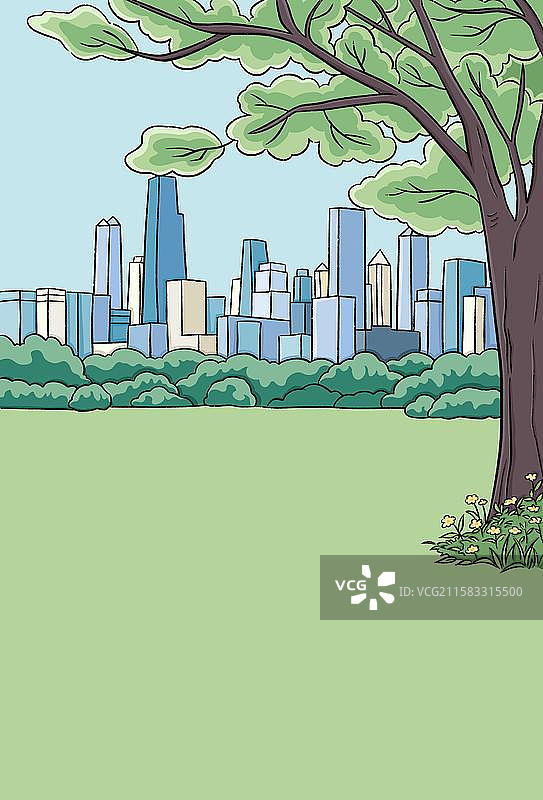 城市公园背景图片素材