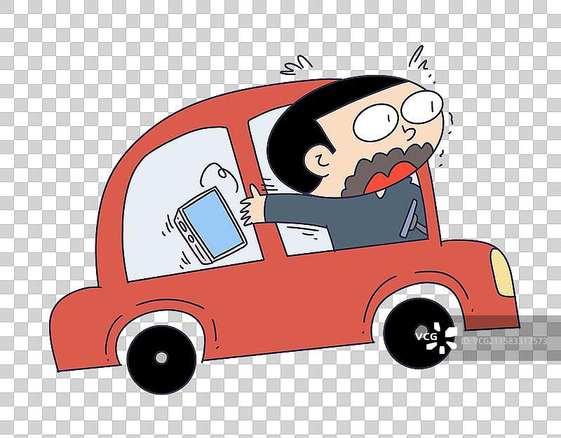 开车玩手机的司机图片素材
