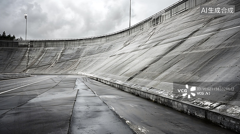 【AI数字艺术】车辆测试场坡道图片素材