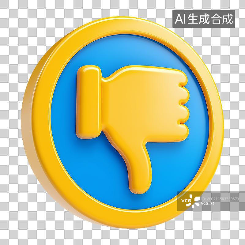 【AI数字艺术】3D风格流媒体按钮之踩元素图片素材