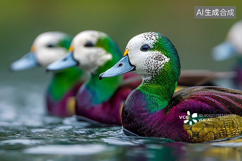 【AI数字艺术】【AI数字艺术】河水中的绿头鸭图片素材
