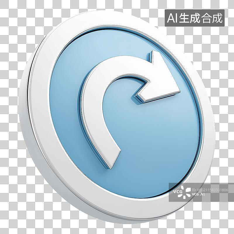 【AI数字艺术】3D风格流媒体按钮之分享元素图片素材