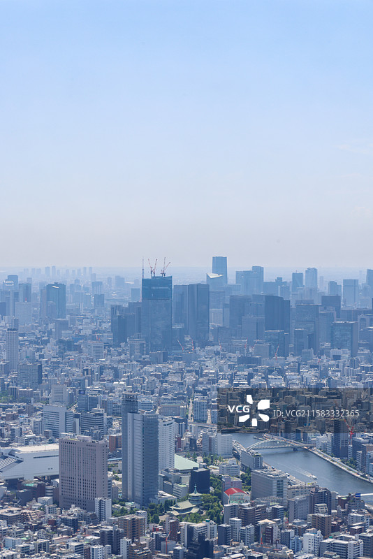 东京都市天际线鸟瞰图图片素材