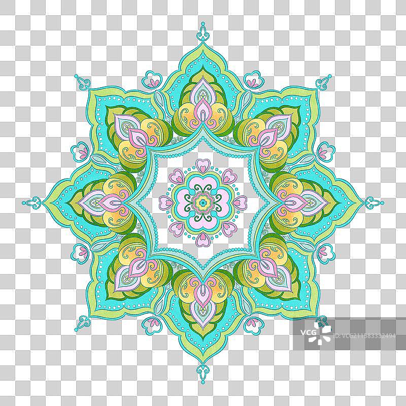 中式纹样宝相花图片素材