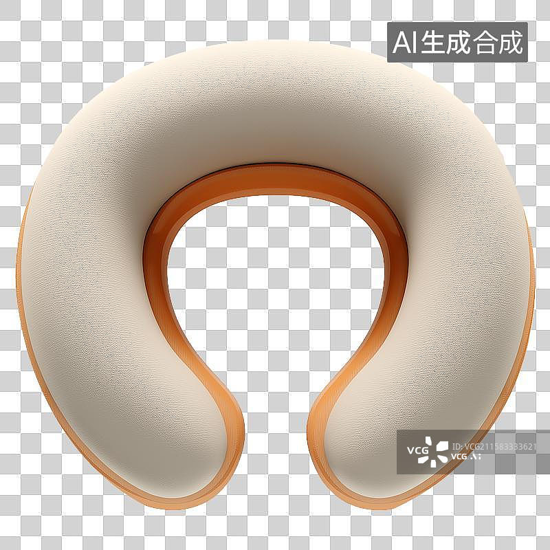 【AI数字艺术】3D风格颈枕元素图片素材