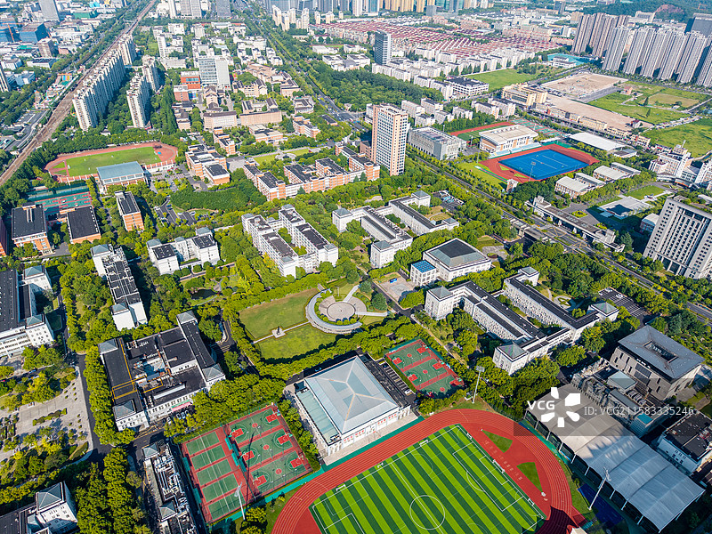 杭州市滨江区滨江高教园航拍图片素材