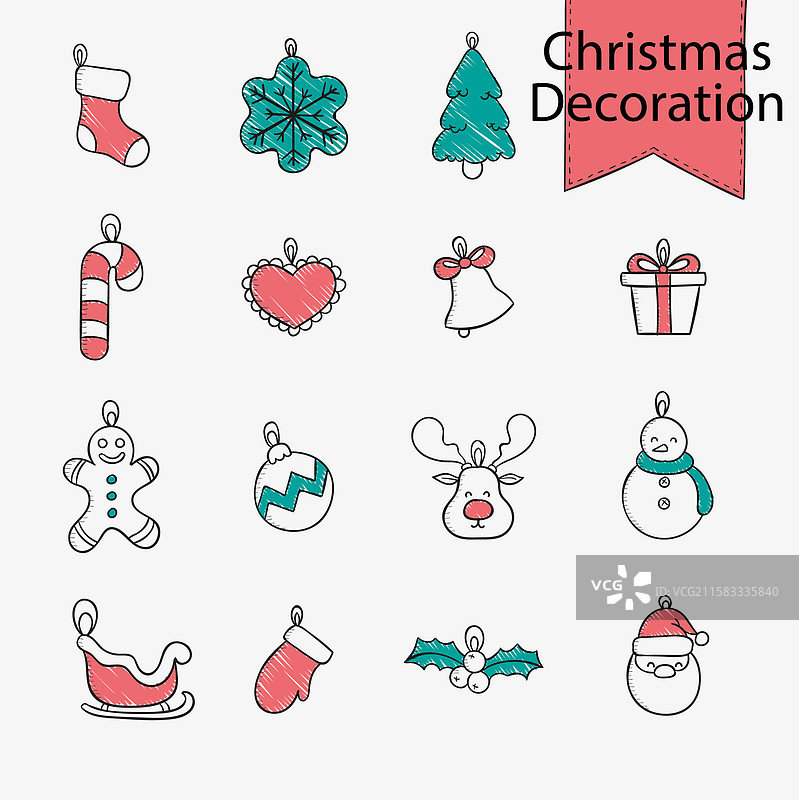 圣诞装饰品合集图片素材