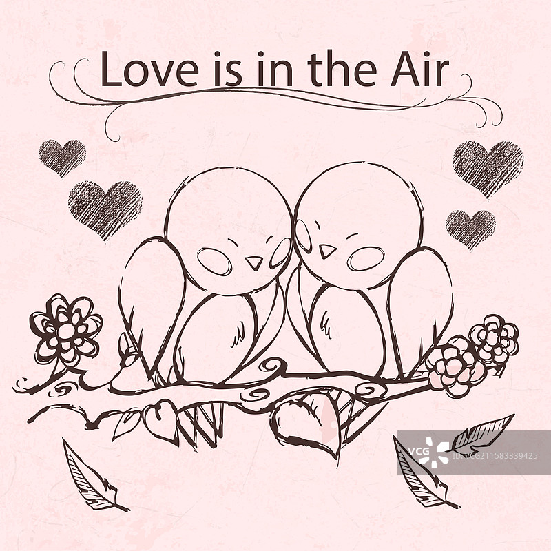 爱在空气中贺卡图片素材