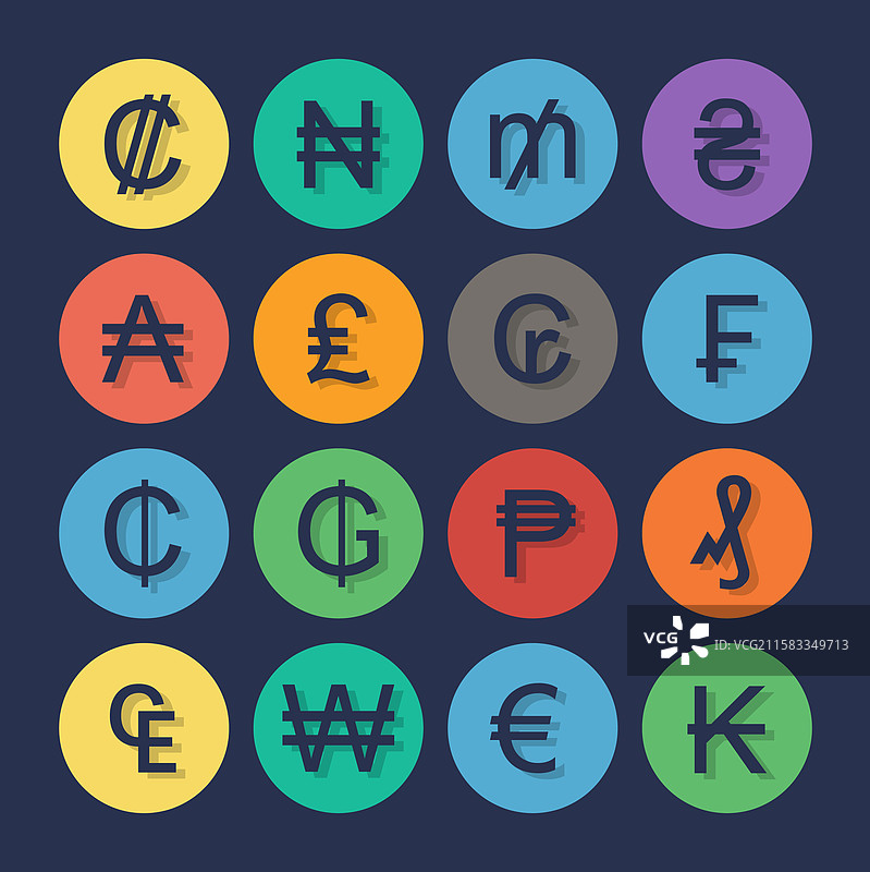 货币符号集合图片素材