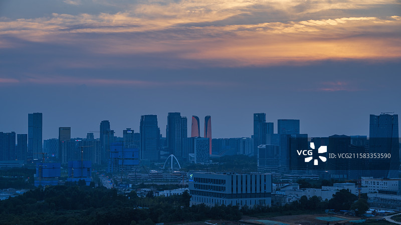 成都高新区城市风光图片素材
