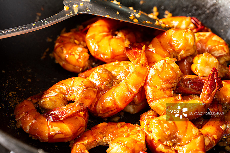 蒜炒大虾图片素材