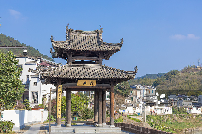 安徽省黄山市徽州古城中国四大古城阳和门徽州府图片素材