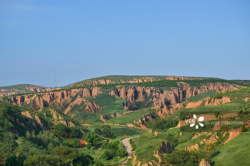 陕西榆林麻黄梁黄土地质公园图片素材