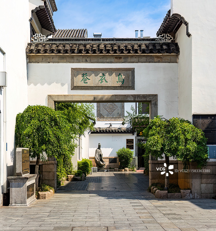 江苏省南京市秦淮河风景区乌衣巷图片素材